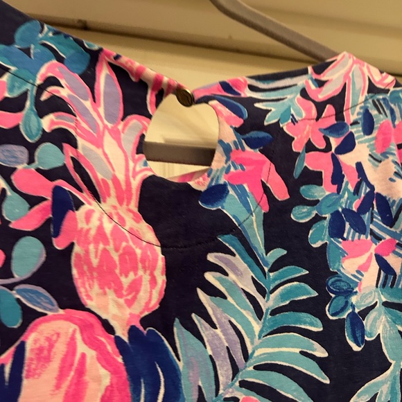 Lilly Pulitzer cotton/spandex floral top small New - Picture 7 of 7